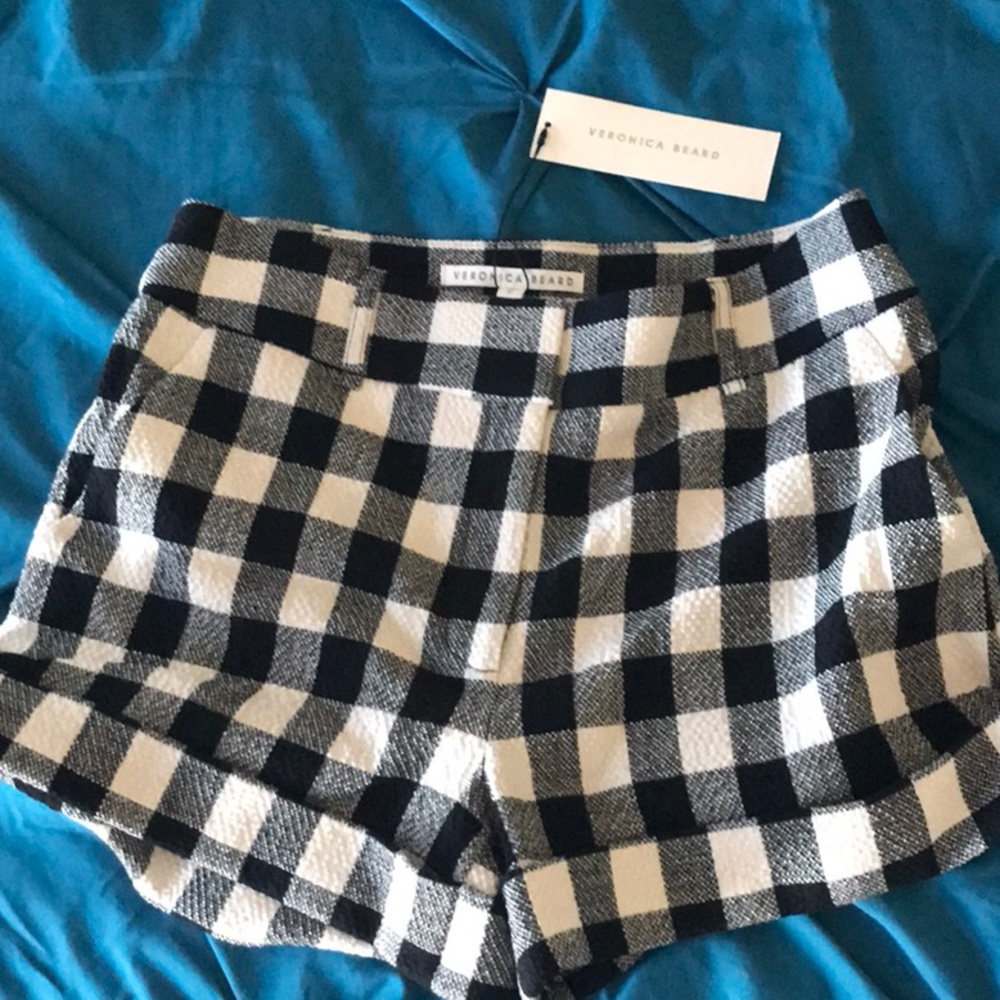 Veronica Beard Carlito Shorts Black /White 8